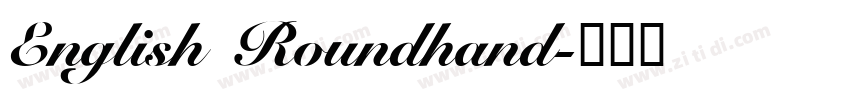 English Roundhand字体转换